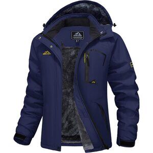 Women's Navy Ski Jacket Waterproof Jacket Windproof Winter Coats
